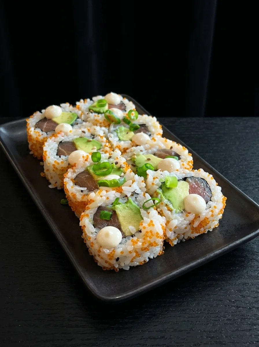 Uramaki Tobiko de Salmón y Aguacate